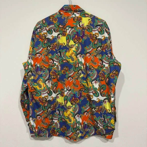Robert Graham Mens 'Acosta' Classic Fit Paisley Button Up Sport Shirt Size L - Picture 2 of 10